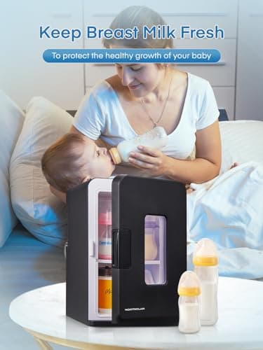 NORTHCLAN Mini Frigo de Chambre Électrique ECO Mode | Pour Voyage et Voiture | Fonction Chaud et Froid | 15L/21 Canettes