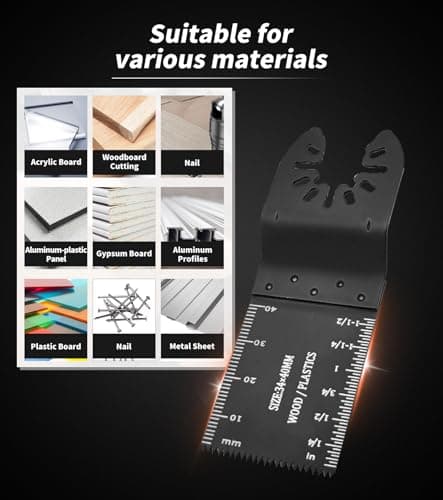 Ensemble de 20 lames universelles Scie oscillante -Accessoires coupe Métal & Bois - Compatible - Vite enlevées