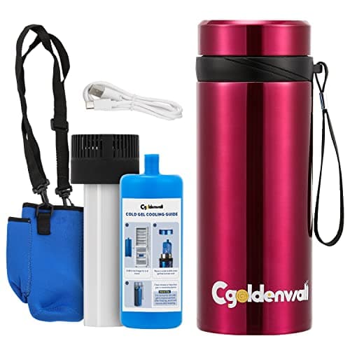 CGOLDENWALL Glacière de Voyage pour Insuline | TSA Biogel Ice Pack, Refroidissement Circulant, Affichage LCD de Températ