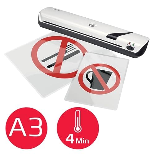 Plastifieuse Rexel A3 Blanche Utilisée par les Professionnels dans les Bureaux Clips Rapides et Pratique Modèle A3 Blanc