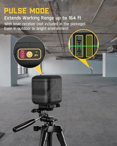 Fanttik D2 Niveau laser Autonivelant Noir - Laser à Lignes Vert 30m | Batterie Rechargeable USB-C | Support Magnétique 3