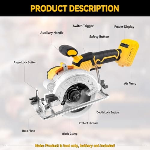 Scie circulaire sans fil Dewalt 18 V/20 V populaires par les consommateurs américains, professionnelle, travaux de coupe