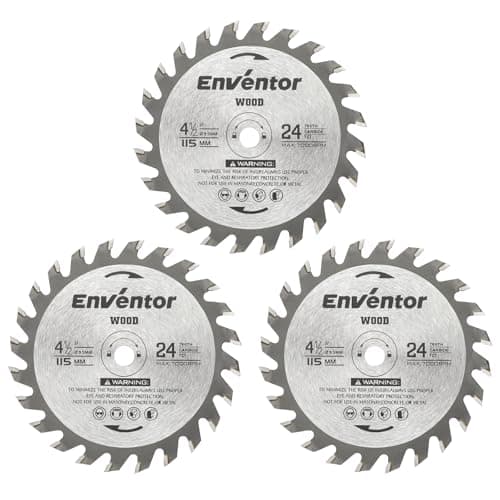 Enventor Lot de 3 Lames de Scie Circulaire TCT, pointe carbure, Lame Mini Scie Circulaire pour Bois et Matériaux Durcis,