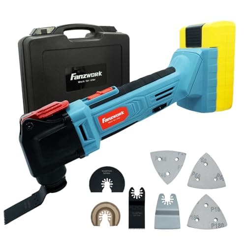 Outil multifonctions FANZTOOL sans fil 20V avec moteur EC pour professionnels, LED, 6 vitesses, Couper, Sculpter, Percer