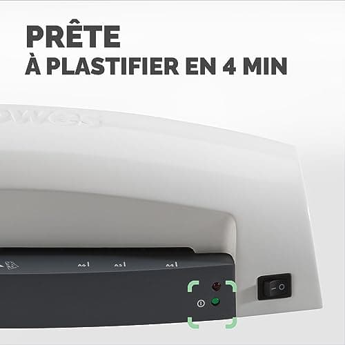 Plastifieuse Fellowes Plastifieuse Lunar A4 à chaud gris/blanc pochettes 80-125 microns 30cm/min loisirs créatifs