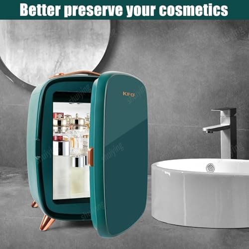 Mini Frigo Cosmétique KFO, capacitée 6L, skintake, make up, silencieux 20dB, température réglable 6°C, make up cold, crè