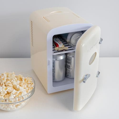 Mini Frigo Flamingueo 12V/220V, Frigo Cosmétique 4L, Idéal pour Voyageurs