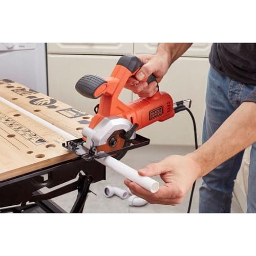 Scie circulaire Black+Decker BES510-QS 400W Usage professionnel Coupe efficace 27mm Livraison complete couteau adaptateu