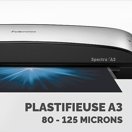 Plastifieuse Fellowes Spectra A3 125 Microns Système Anti-Bourrage Maison Télétravail