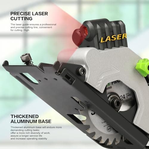 Scie Circulaire GALAX PRO 580W 3500 RPM Trois tranches de scie de 85 mm Équipé de rails de guidage laser Convenu pour le