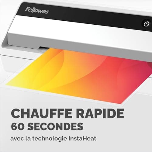 Plastifieuse Saturn 3I A4 Fellowes Gris Clair/Noir | Température contrôlée | 3 réglages | Pochettes 80-125 microns | Vit