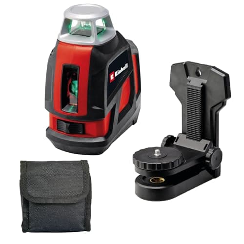 Niveau laser croix Einhell TC-LL2 G : Portée maximale 16 m, Éclairage de croix facile, Niveau à bulle digital - Sacoche — Portée : 40 m