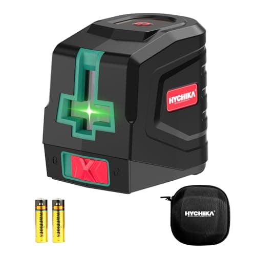 HYCHIKA Niveau Laser Vert pour Décoration de Maison - Autonivelant avec 2 Piles AA et Pochette de Transport - Lazer Nive