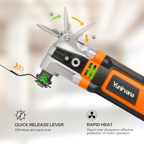 Outil oscillant 400W multifonction | Outils oscillants 6 vitesses variables 15000-22000RPM | Multi outils oscillants pou