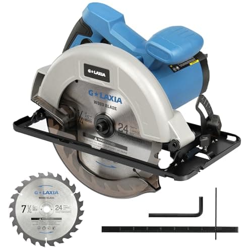 Scie Circulaire Lama 185 mm, 1400W pour Bois, Professionnels, Jardin et Atelier, Pompe de Coupe Élégante, 6000 RPM, Prof