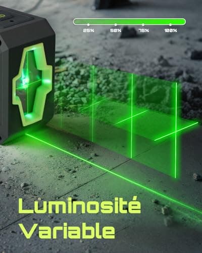 LASGOO Mini niveau laser vert automatique, conception compacte idéale pour les travaux de construction et d'installation