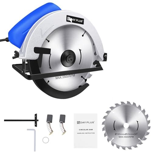 Scie circulaire 900W électrique avec guide laser pour professionnels, coupe précise jusqu'à 45 ° et profondeur maximale