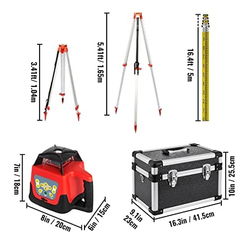 Laser niveau rotatif 360° auto-nivelant - Mesure de 500 m pour la construction extérieure - Outils de construction