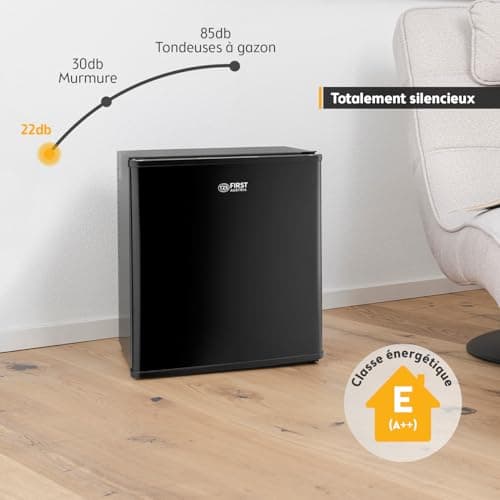 TZS First Austria - Mini réfrigérateur 30L complètement silencieux - Idéal pour camping, bureau et chambre - Design noir