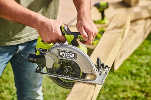 Ryobi Scie Circulaire 18 Volts Sans Fils Brushless - Raisonnement Puissant - Pour Professionnels - Pompe d'usure longue