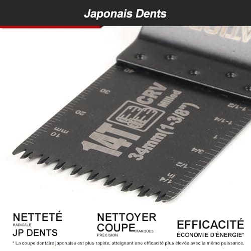 Scie Oscillante Makita Fein Dremel Dewalt 22Pcs Lame Universelle Precise et Durables Coupe Bois Métal Clous Plastique
