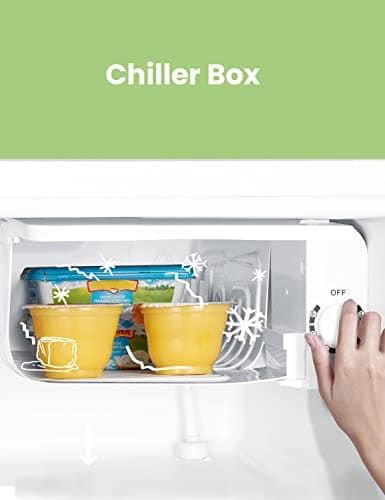 Comfee' RCD50WH2(E) Mini Réfrigérateur/Glacière 43L avec Compartiment Congélateur/Petit Réfrigérateur - Pour Chambre et