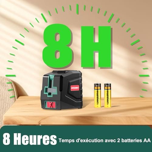 HYCHIKA Niveau Laser Vert pour Décoration de Maison - Autonivelant avec 2 Piles AA et Pochette de Transport - Lazer Nive