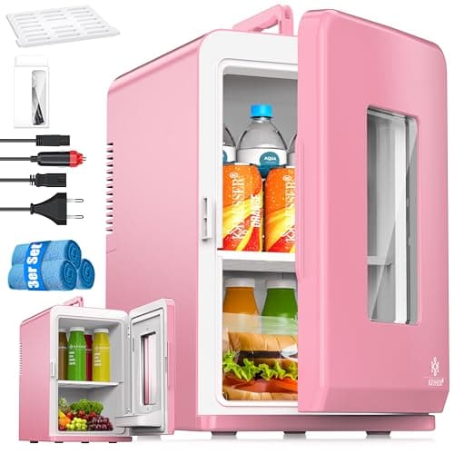 KESSER® Mini réfrigérateur 2 en 1 pour Voyageurs | Glacière portable | Capacité de 15 litres avec Fonction de Chauffage
