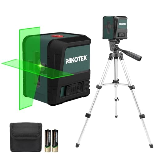 Laser Niveau Auto-nivelant Trépied Horizontal et Vertical pour Maison, Pochette de Transport Incluse, Batterie Incluse