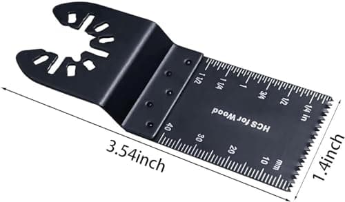 Lot de 50 lames de scie oscillante professionnelles universelles en noir, larges 35 mm, natives pour bois avec dégagemen