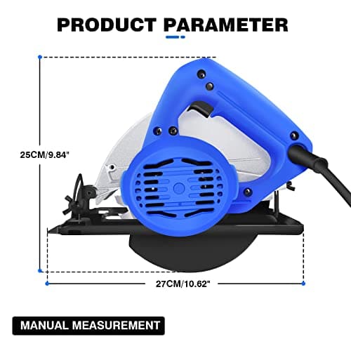 Scie circulaire 900W électrique avec guide laser pour professionnels, coupe précise jusqu'à 45 ° et profondeur maximale