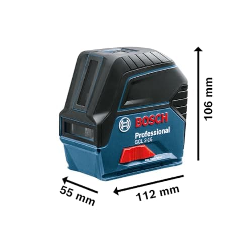 Bosch Professional laser ligne en croix GCL 2-15 rouge pour l'intérieur avec points d’aplomb et portée 15 m