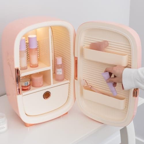 Flamingueo Mini Frigo 12L - Froid, Per Cosmétique, Éclairage Intérieur