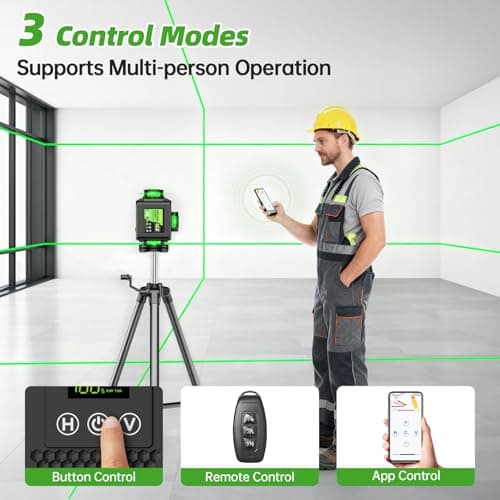 Niveau Laser Niveautech 4D 16 Lignes 360° Chantier Batterie 5000mAh Affichage LED App Télécommande Étanche IP54