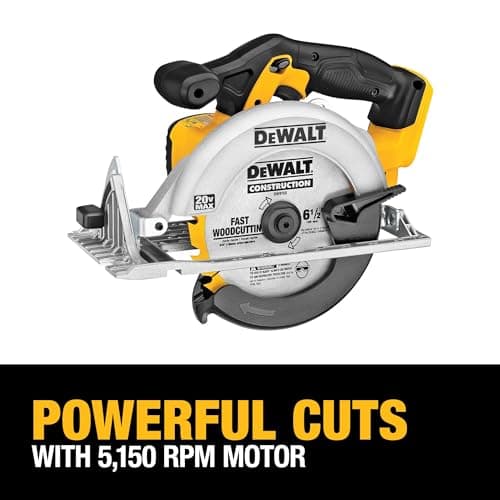 DEWALT DCS391N-XJ Scies Circulaires 18 V + Fonctionmultiple + Professionnels + Worksite + Puissantes et précises + 195mm