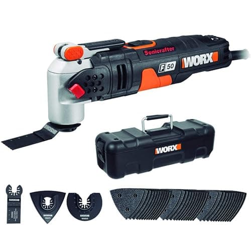 Outil oscillant WORX WX696.9 multifonctions 20V, Puissant 5000/6000 tr/min, angulaire 3,6°, changement de lame facile — 110000-20000 osc/min - 450W filaire