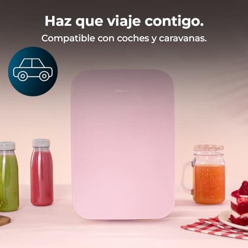 Cecotec Mini Frigo Bolero MiniColing 6L Bahamas Pink Fonction Chaud et Froid Température Réglable