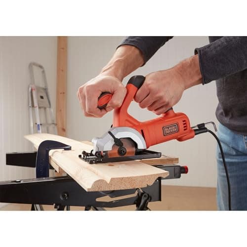 Scie circulaire Black+Decker BES510-QS 400W Usage professionnel Coupe efficace 27mm Livraison complete couteau adaptateu
