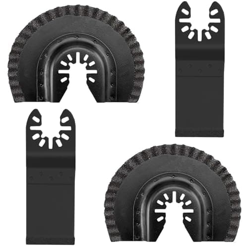 LEILUO Kit d'accessoires oscillant multitool 155 pièces Pour bricoleurs et professionnels Compatible avec DeWalt Dremel — 4Pcs Carbure