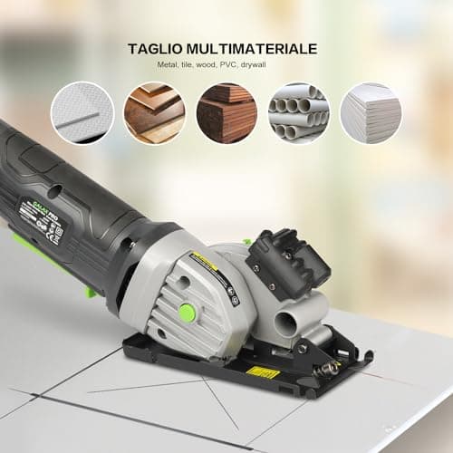 Scie Circulaire GALAX PRO 580W 3500 RPM Trois tranches de scie de 85 mm Équipé de rails de guidage laser Convenu pour le