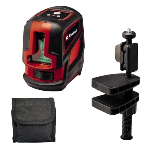 Niveau laser croix Einhell TC-LL2 G : Portée maximale 16 m, Éclairage de croix facile, Niveau à bulle digital - Sacoche