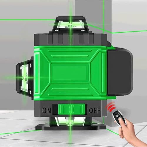 Niveau Laser 4D 16 Lignes Autonivelant Niveau Laser Vertical Horizontal Batteries Rechargeables 2600mAh (A)