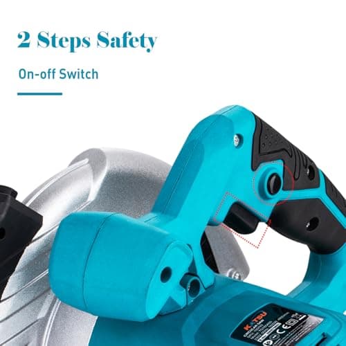 KATSU Scie circulaire 185mm 1600W Guide Laser 2 Lames 24T 40T Coupe Bois Métal Plastique