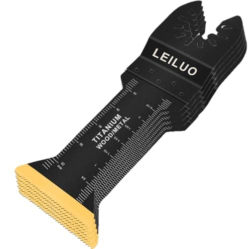 Leiluo lame oscillante en titane Dewalt Makita Ryobi 5 pièces pour outils multifonctions durcis métal bois — 5Ti_Long