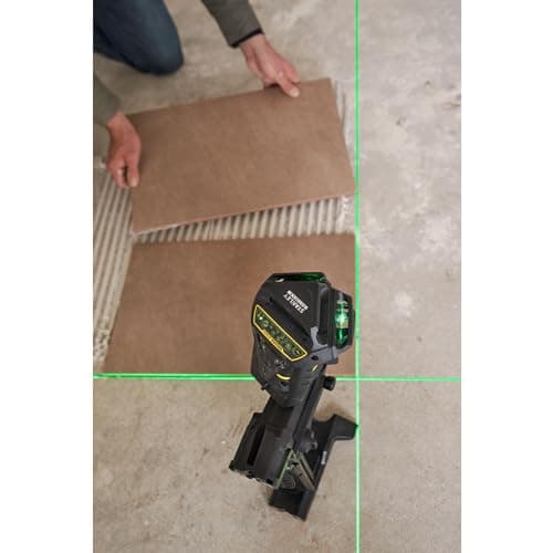 Stanley Fatmax Niveau laser multiligne 360° à faisceau vert - mesure précise de +/-3 mm à 10 m - FMHT1-77356