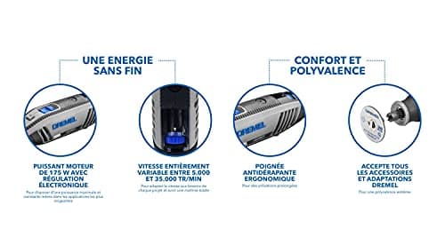 Dremel 4250 Outil Rotatif Multifonction 175W Haute Puissance pour Découper et Poncer - Idéal pour Professionnels et Amat