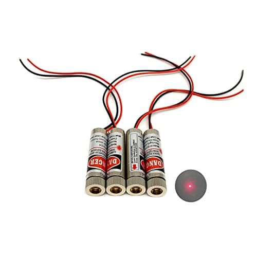 Laser rouge 650 nm professionnel pour industrie,Module de groupe laser 650 nm(line-1pack),Fonction laser rouge 650 nm in — Point-4pack