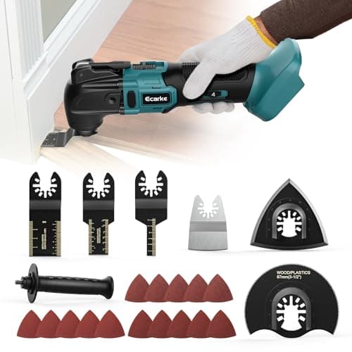 Ecarke Outil multifonction Makita 18 V Li-Ion, 6 vitesses réglables, moteur sans balais, parfait pour travaux de bricola