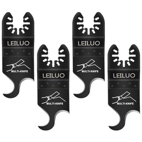 Leiluo lame oscillante en titane Dewalt Makita Ryobi 5 pièces pour outils multifonctions durcis métal bois — 4Pcs Crochet