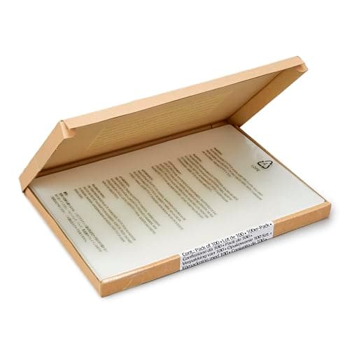 Pochettes à plastifier Amazon Basics thermiques, A4, lot de 100 pièces, Transparent pour documents professionnels